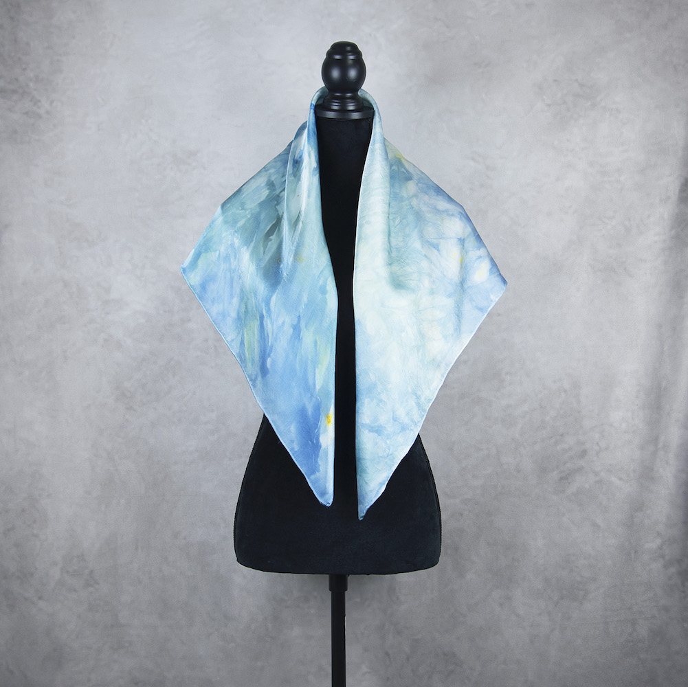 Hodvábna šatka LIMITED_350, Ručná výroba na Slovensku, 90 x 90cm – Obrázok 3