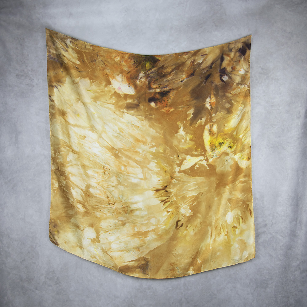 Hodvábna šatka LIMITED_351, Ručná výroba na Slovensku, 90 x 90cm – Obrázok 2