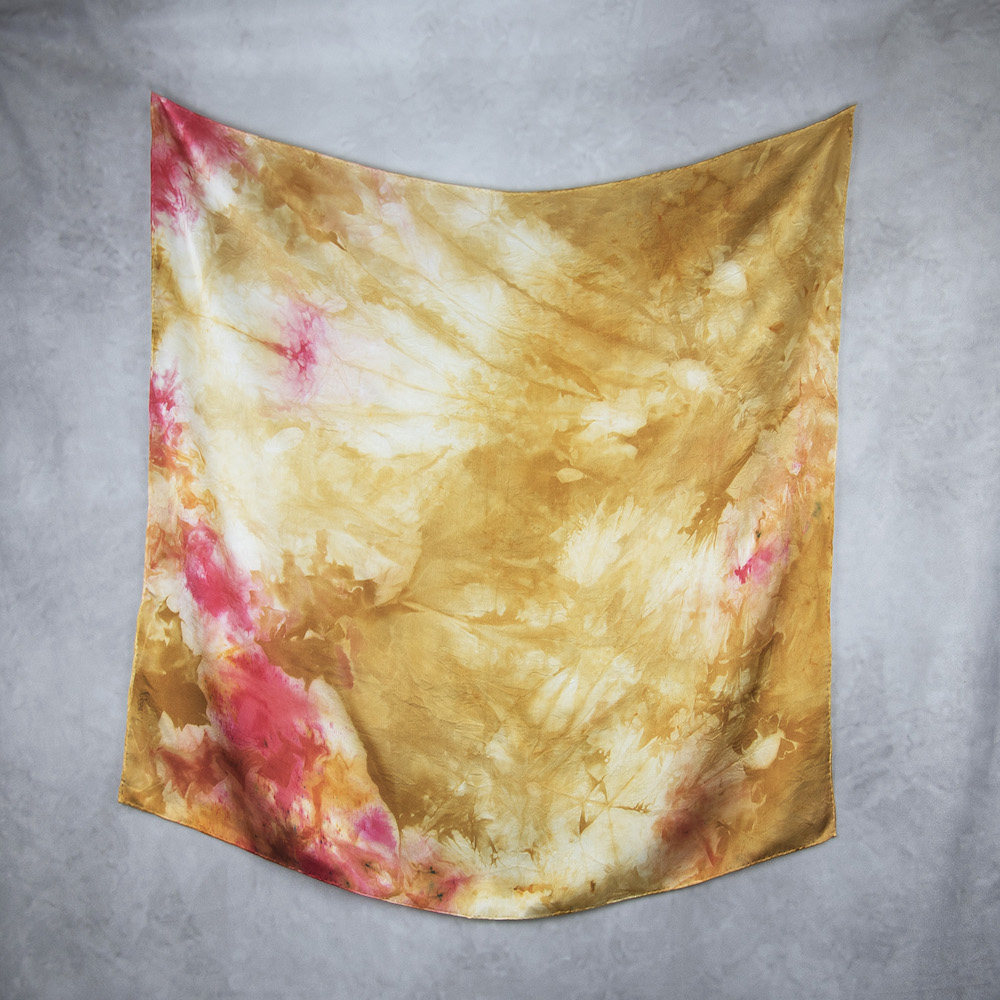 Hodvábna šatka LIMITED_353, Ručná výroba na Slovensku, 90 x 90cm – Obrázok 2