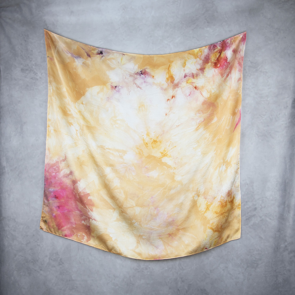 Hodvábna šatka LIMITED_355, Ručná výroba na Slovensku, 90 x 90cm – Obrázok 2